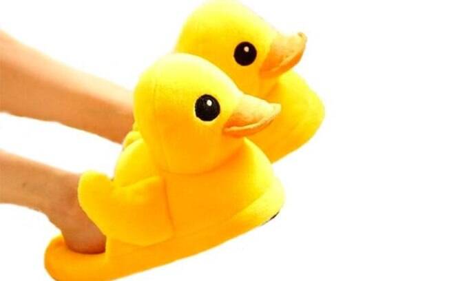 Pantufa de patinho de borracha