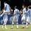 Jogadores da Argentina fazem a festa com gol de Messi. Foto: AP