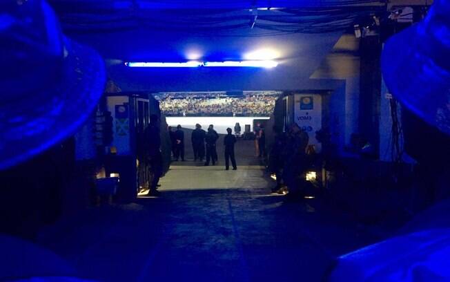 Túnel de entrada do Maracanã para a abertura dos Jogos. Foto: Reprodução/Twitter