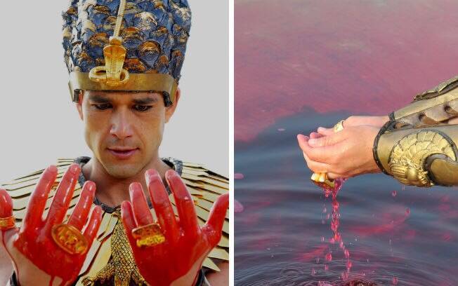 Na primeira praga, as águas do rio Nilo foram transformadas em sangue