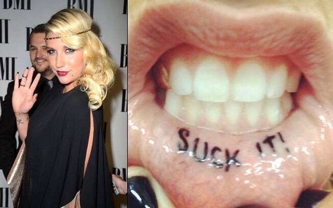 Cantora Ke$sha e sua nova tatuagem: gostou?