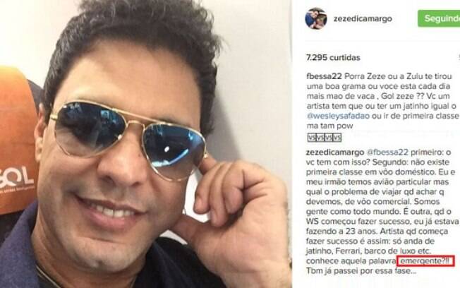 Zezé Di Camargo alfineta Wesley Safadão em rede social