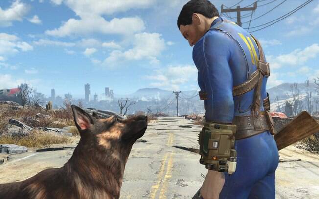 Em Fallout 4, protagonista tem a companhia do Pastor Alemão presente em edições anteriores Em Fallout 4, protagonista tem a companhia do Pastor Alemão presente em edições anteriores