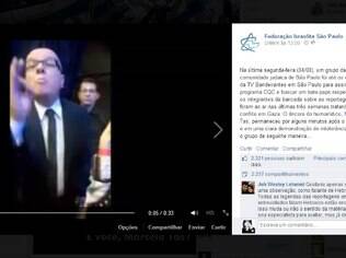 Federação Israelita de São Paulo publicou parte do vídeo gravado com Tas