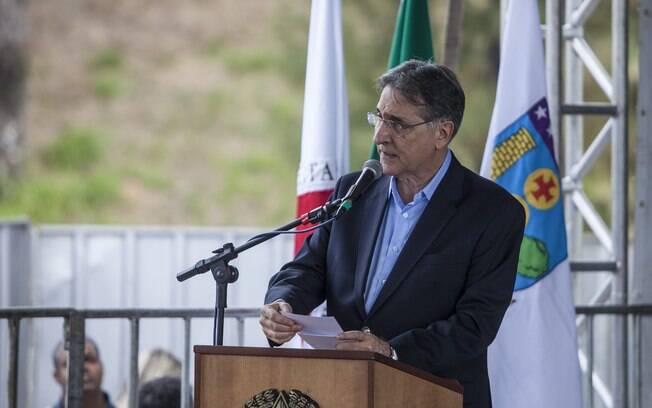 O governador de Minas Gerais, Fernando Pimentel, durante discurso: ele foi indiciado no âmbito da Operação Acrônimo