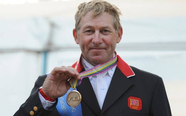 Cavaleiro Nick Skelton, o mais velho a conquistar uma medalha na Rio 2016