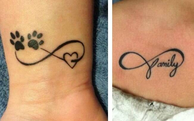 Demonstre seu amor no meio da tatuagem de infinito Demonstre seu amor no meio da tatuagem de infinito