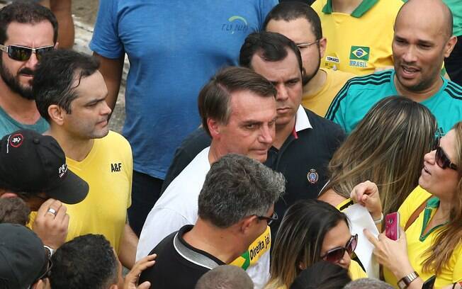 Deputado Jair Bolsonaro compareceu à manifestação anti-Dilma em Brasília. Foto: Dida Sampaio/Estadão Conteúdo - 13.03.16