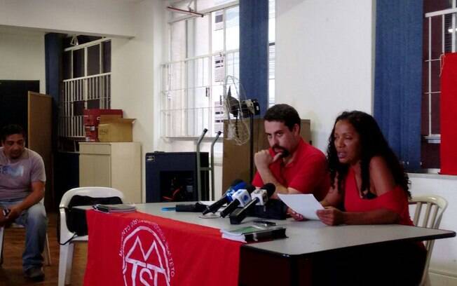 Coletiva dos líderes do MTST na tarde desta quarta-feira (18)