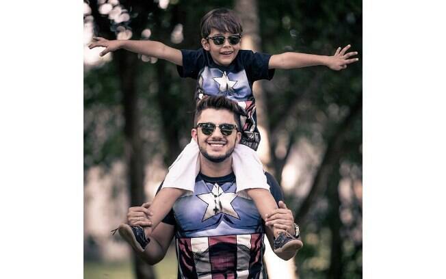 Cristiano e o filho mais velho João Gabriel. Foto: Reprodução/Instagram