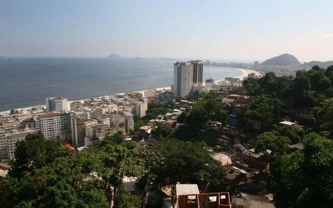 Orla de Copacabana vista do morro da Babilônia