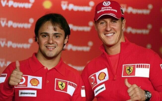 Felipe Massa e Michael Schumacher foram companheiros de Ferrari