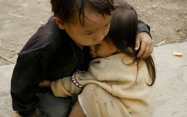 Foto foi compartilhada como sendo de vítimas do terremoto no Nepal