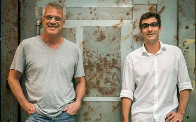 Pedro Bial e Rodrigo Dourado, diretor do BBB