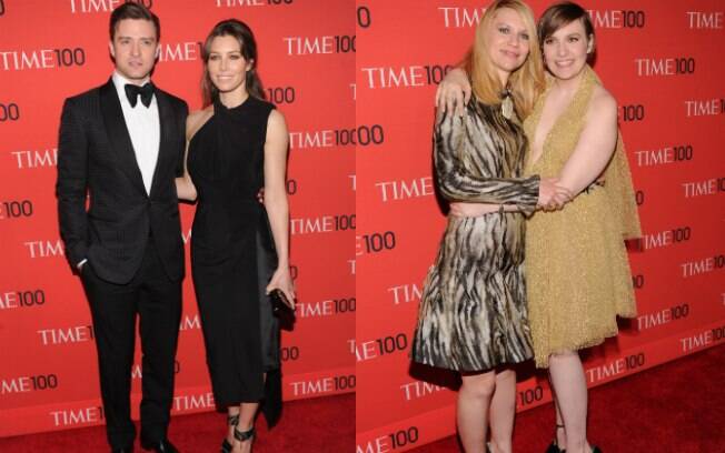 Justin Timberlake, Jessica Biel, Claire Danes e Lena Dunham na festa da 'Time'