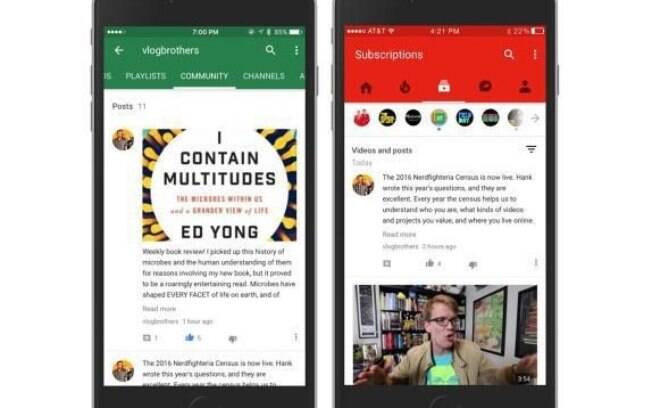 Youtubers terão uma nova aba nos aplicativos da plataforma para usar o Youtube Community