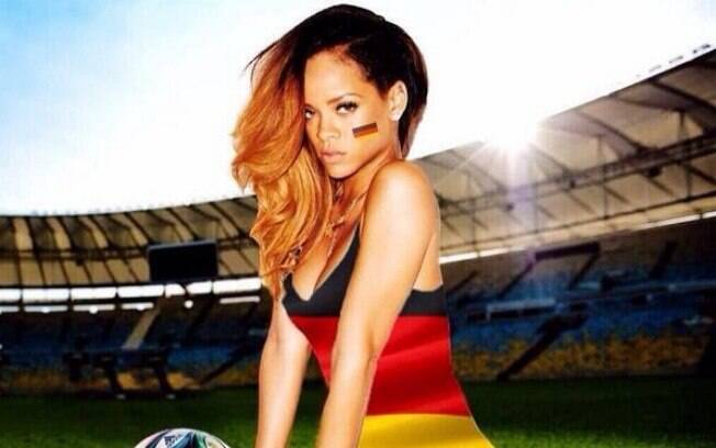 Rihanna fez homenagem aos jogadores da Alemanha: 'Para os meus garotos alemães'