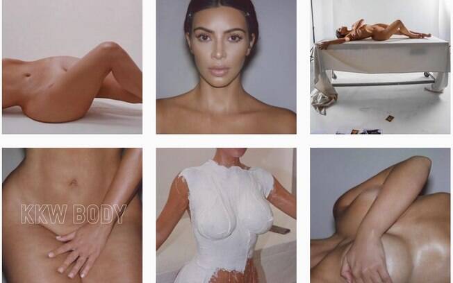 Ela não para Kim Kardashian publica diversas fotos nua para promover