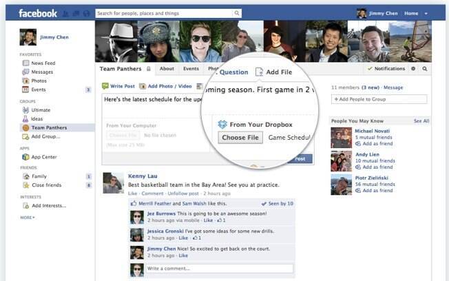 Usuários do Facebook ganham acesso a arquivos do Dropbox por meio da rede social