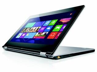 ThinkPad Yoga possui apenas 19,4 mm de espessura e pode ser usado nos modos Notebook, Tablet, Calendário e Apresentação