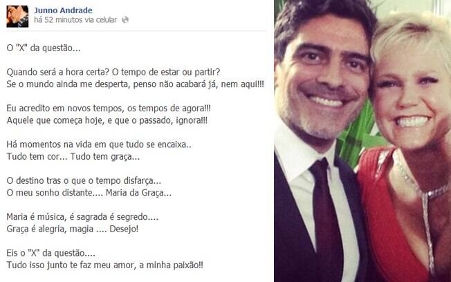 Junno Andrade acordou inspirado e fez um poema para Xuxa