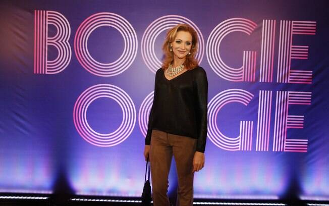 Alexandra Richter na coletiva de lançamento da novela 'Boogie Oogie'