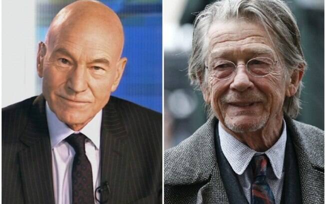 Fotos mostram que o tempo passa diferente: Patrick Stewart e John Hurt (74 anos)