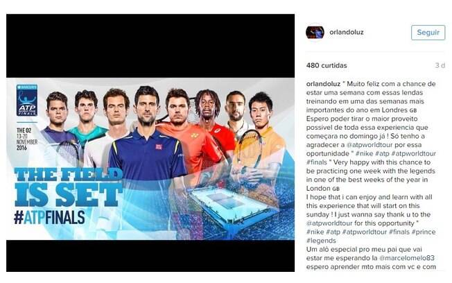 O jovem tenista demonstrou entusiasmo e agradeceu a ATP pelo convite