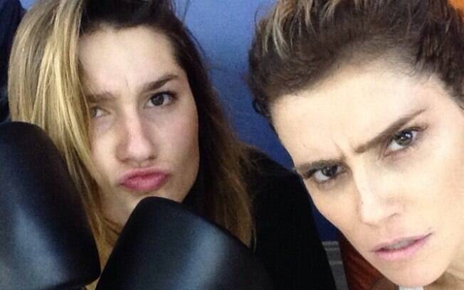 Deborah Secco e Sasha em treino de Muay Thai