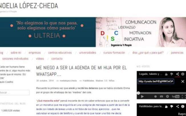 O blog de Noelia Lopez-Cheda já recebeu mais de 1 milhão de visitas