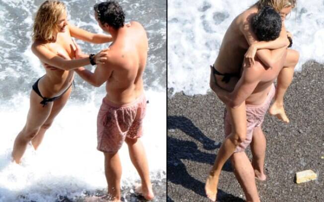 Mais um flagra da atriz inglesa Sienna Miller fazendo topless na Itália