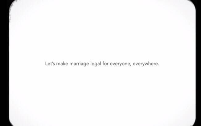 Mensagem final: por todas as lembranças que nunca aconteceram, vamos fazer o casamento ser legal para todo mundo, em todo lugar
