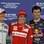 Os melhores do grid para o GP da Grã-Bretanha: Schumacher (3º), Alonso (1º) e Webber (2º). Foto: AP