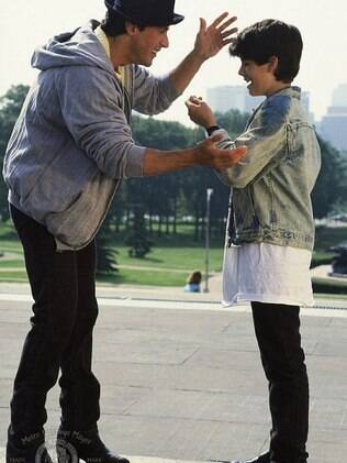 Sage Stallone e Sylvester Stallone em cena de