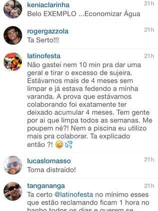A resposta de Latino no Instagram