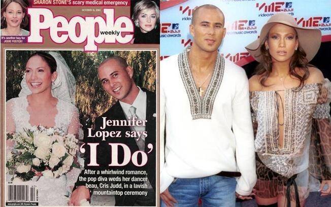 Jennifer Lopez sem dúvida é a recordista no assunto. Com três casamentos no currículo, o com Chris Judd, em 2000, durou sete meses