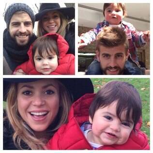Shakira, Piqué e Milan: família crescendo
