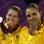 Larissa e Juliana exibem a medalha de bronze. Foto: Reuters