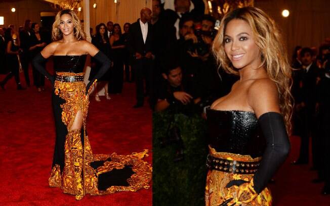 Beyonce usou vestido Givenchy um tanto exagerado no Baile de Gala do MET 2013 