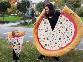 Pizza e fatia de pizza