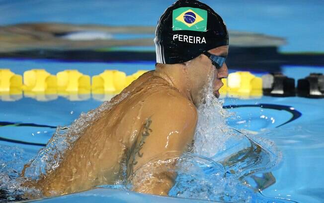 Thiago Pereira nadou a eliminatória dos 200m costa. Foto: Satiro Sodre/SSPress