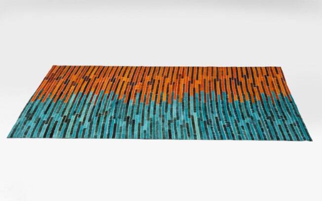 O tapete Night and Day, da Kare, é feito de couro e lã e sai por R$ 8.950 (1,70 m x 2,40 m x 0,01 m)