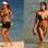 Após dar à luz em março, Cynthia Howlett mostrou um abdômen sarado na praia do Arpoador (03/07/12). Foto: Photo Rio News