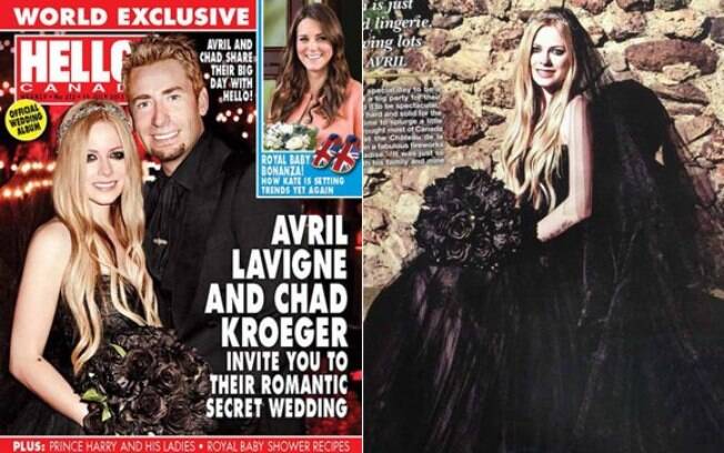 Avril Lavigne e Chad Kroeger se casaram em união gótica em castelo na França, em 29 de junho