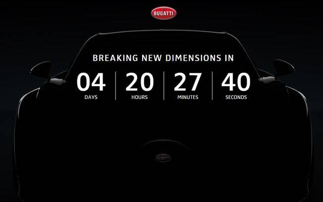 Contagem regressiva para o Bugatti Chiron