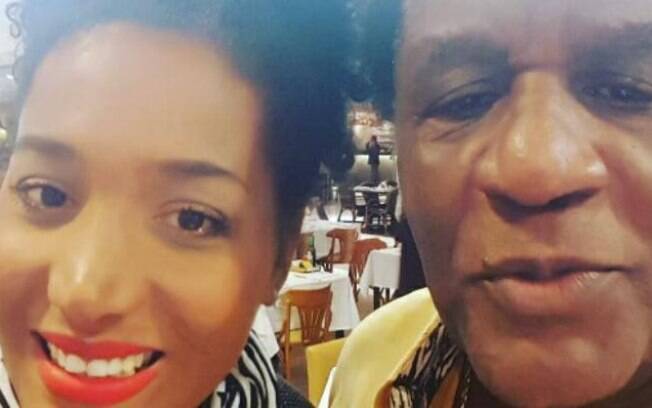 Tony Tornado com a filha Aretha Pearl