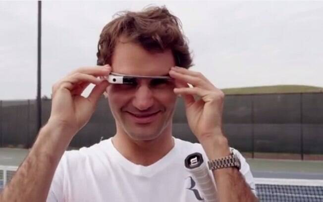 Roger Federer testou o Google Glass em uma partida recreativa