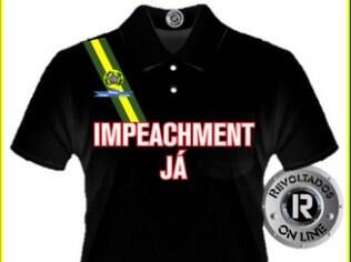 Revoltados On Line vendem camisetas pró-impeachment para organizar atos