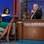 Em entrevista ao jornalista David Letterman, a primeira-dama optou por usar uma franja lateral. Foto: Chuck Kennedy