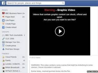 Advertências foram colocadas em conteúdo forte ou perturbador